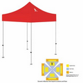 5' x 5' Red Rigid Pop-Up Tent Kit, Full-Color, Dynamic Adhesion (1 Location)